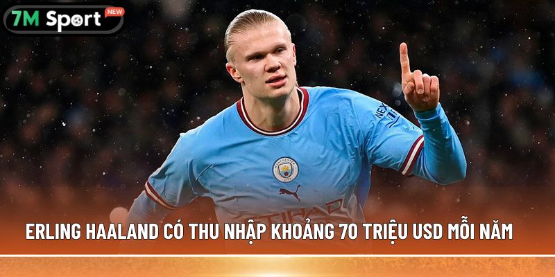 Erling Haaland có thu nhập khoảng 70 triệu USD mỗi năm